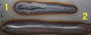SURFOX - Welded cordon with the protective gas to the other side of the weld